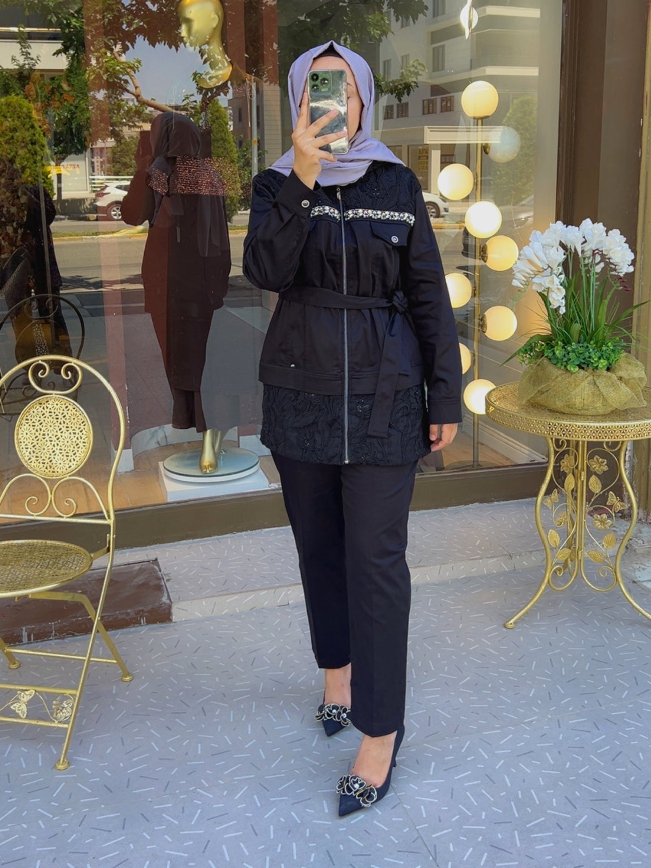 Marina Lacivert Pantolon Takım