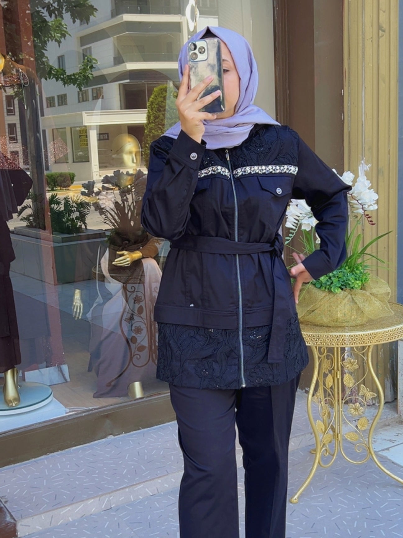 Marina Lacivert Pantolon Takım