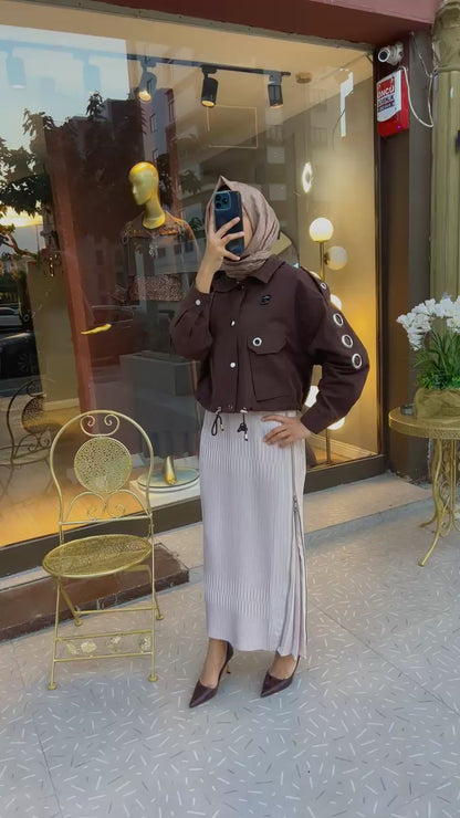Puane Açık Lila Etek